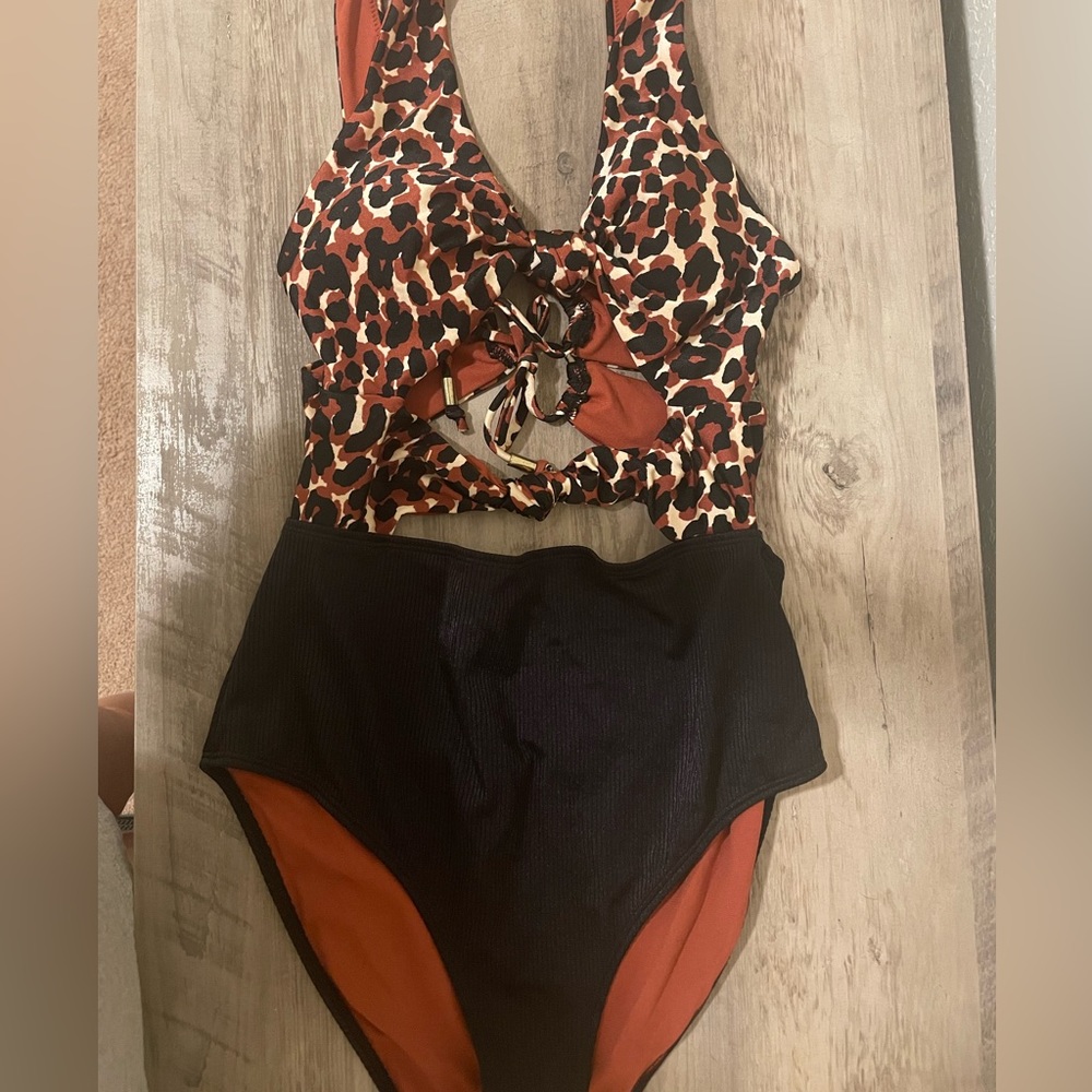 One piece high rise women’s or juniors bathing suit